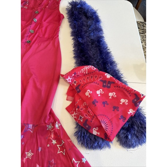 Western Barbie Doll Movie Girls Youth Costume Jumpsuit L 10-12 - Picture 3 of 9